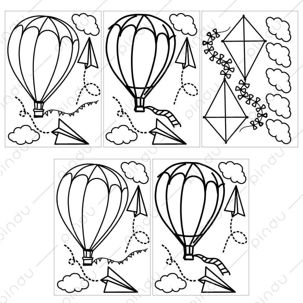 Transparante Luchtballonen muurstickers (27 stuks)