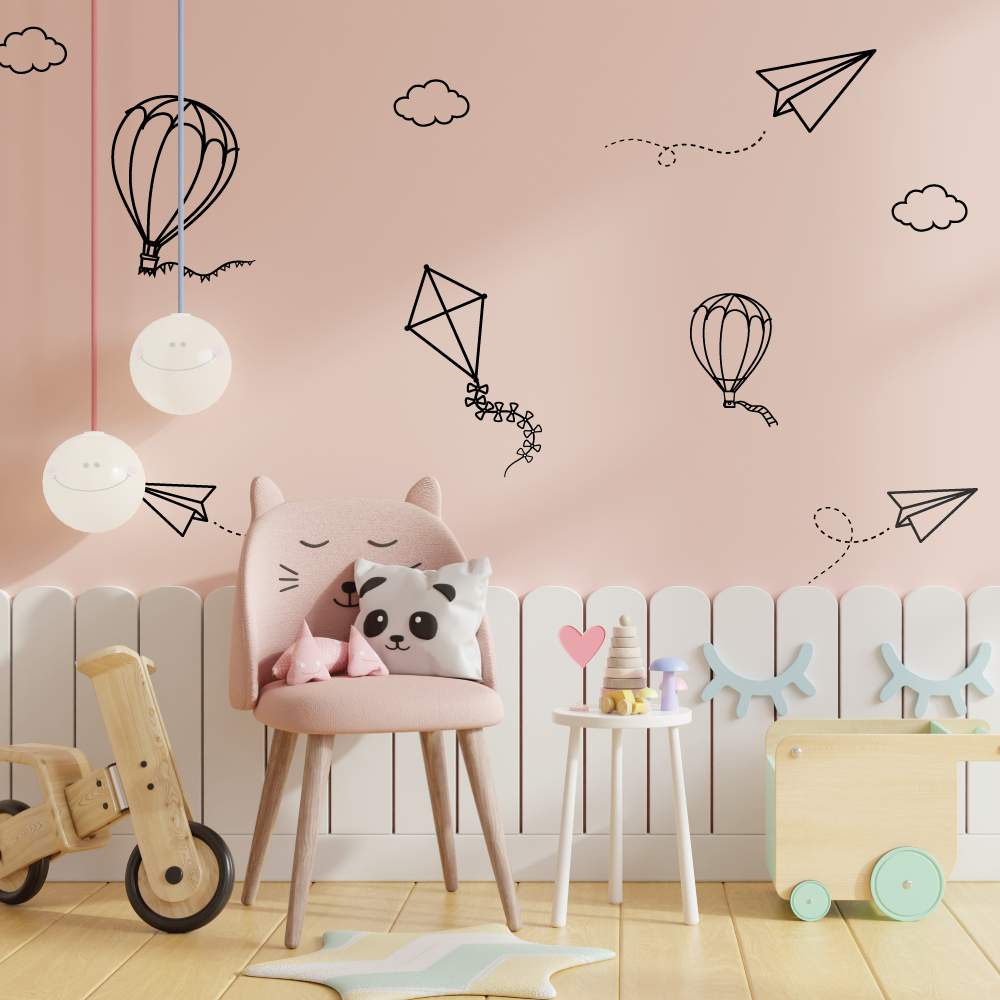 Transparante Luchtballonen muurstickers (27 stuks)