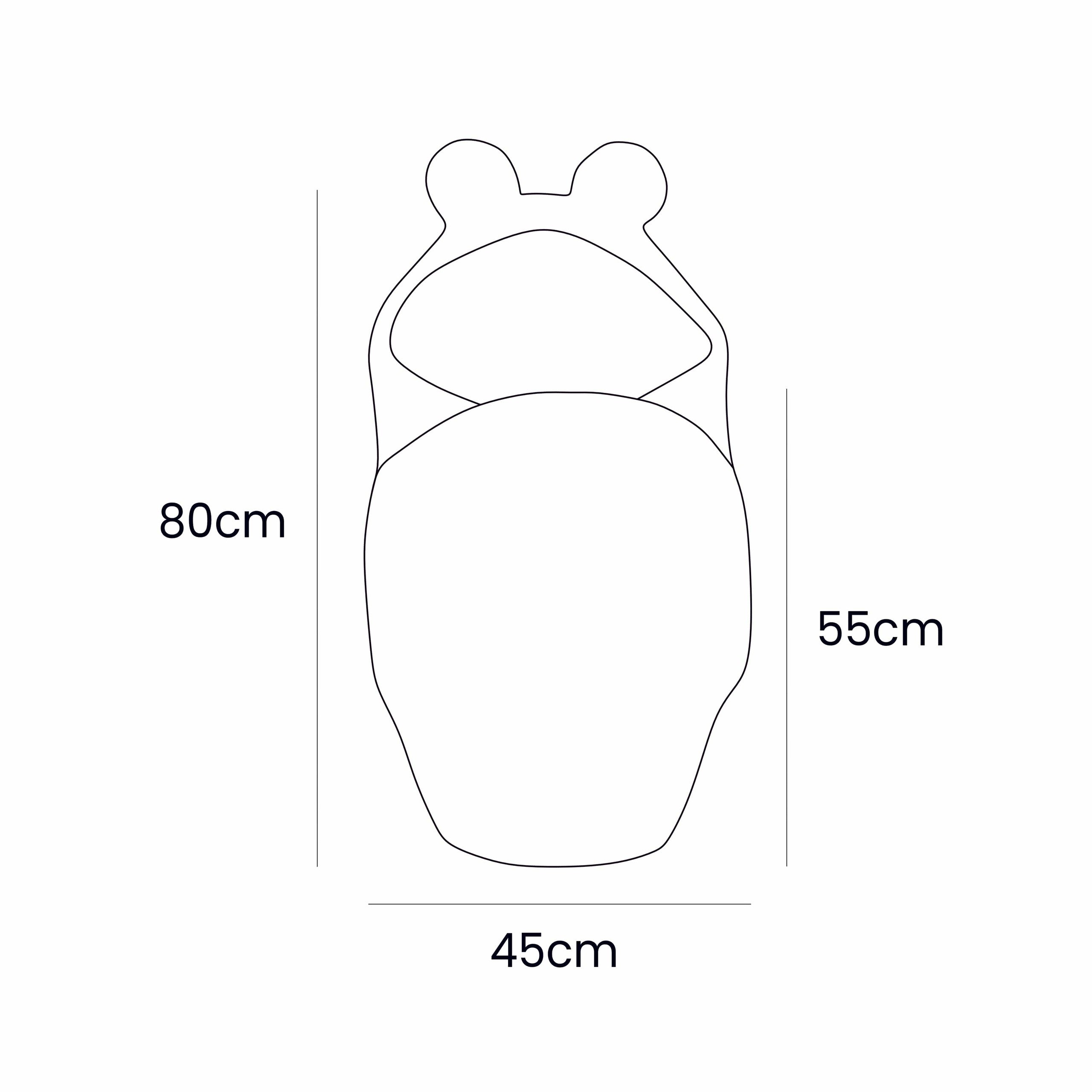 Baby Swaddle with Bear Ears – Powder Pink