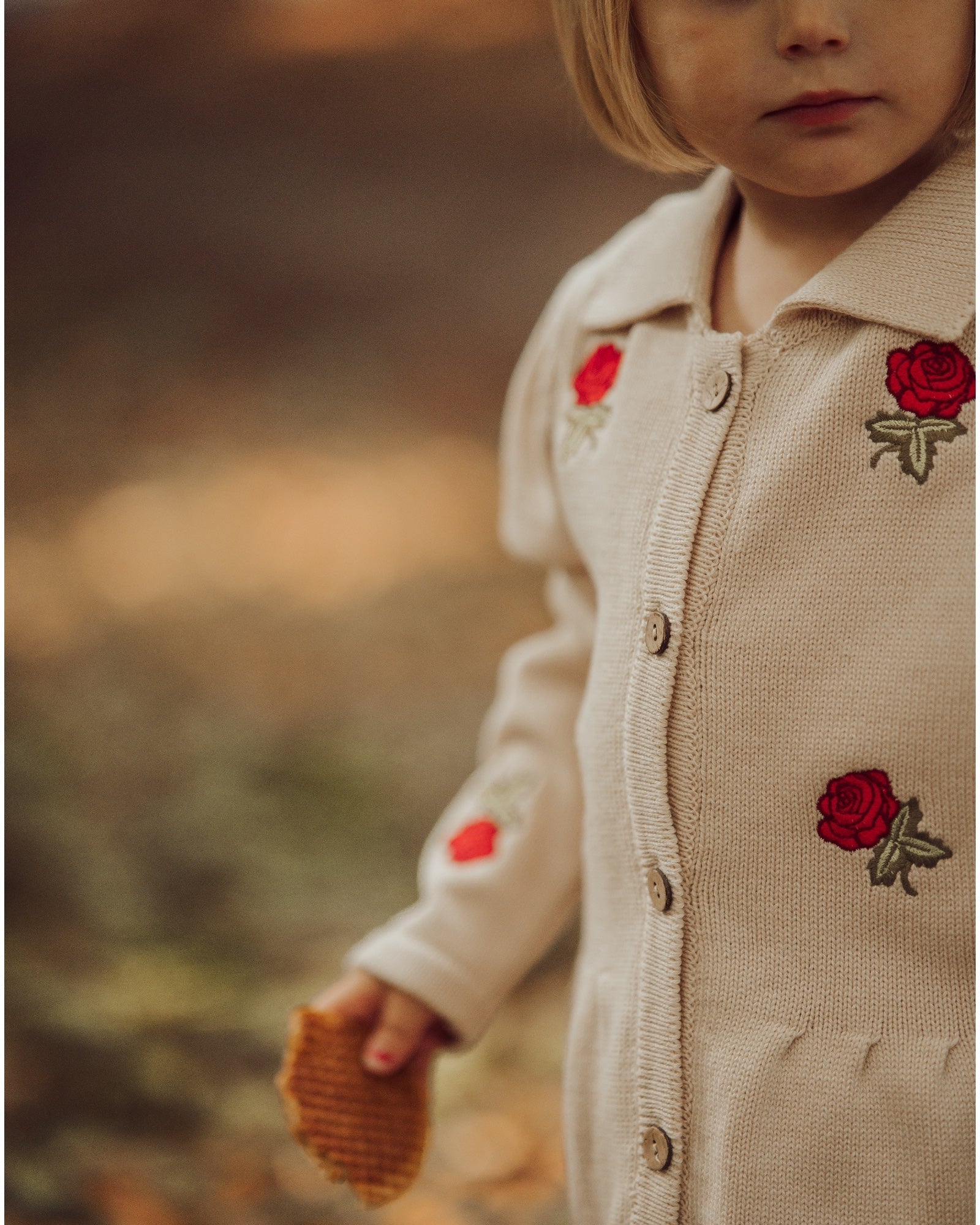Geborduurde Rozen Cardigan