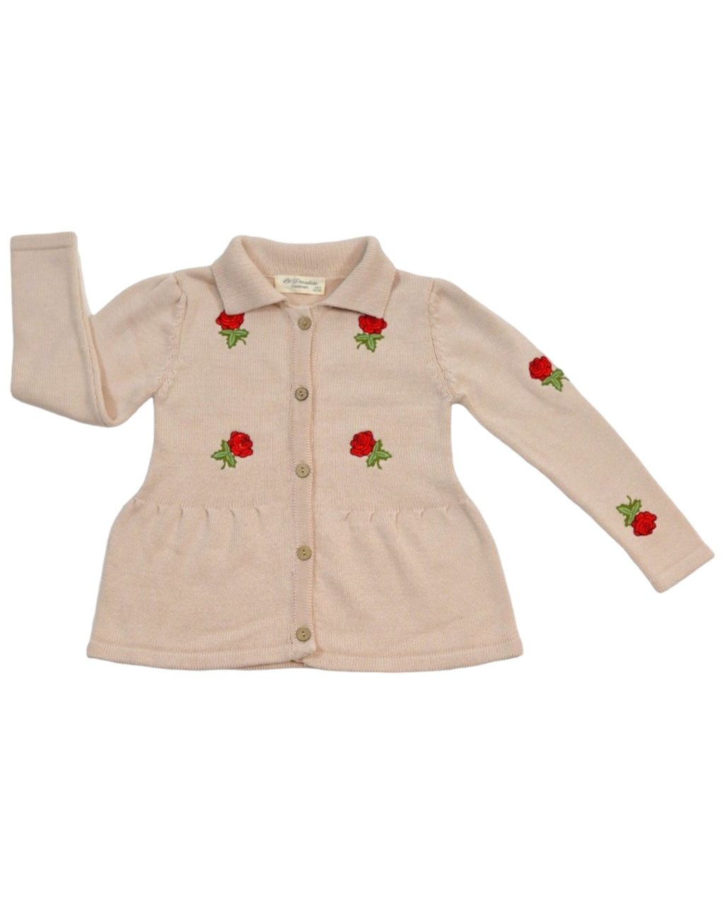 Geborduurde Rozen Cardigan