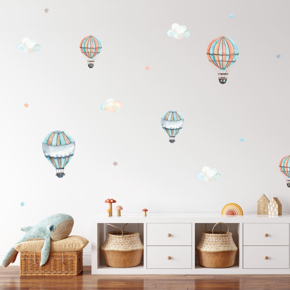 Luchtballonnen muurstickers (35 stuks)